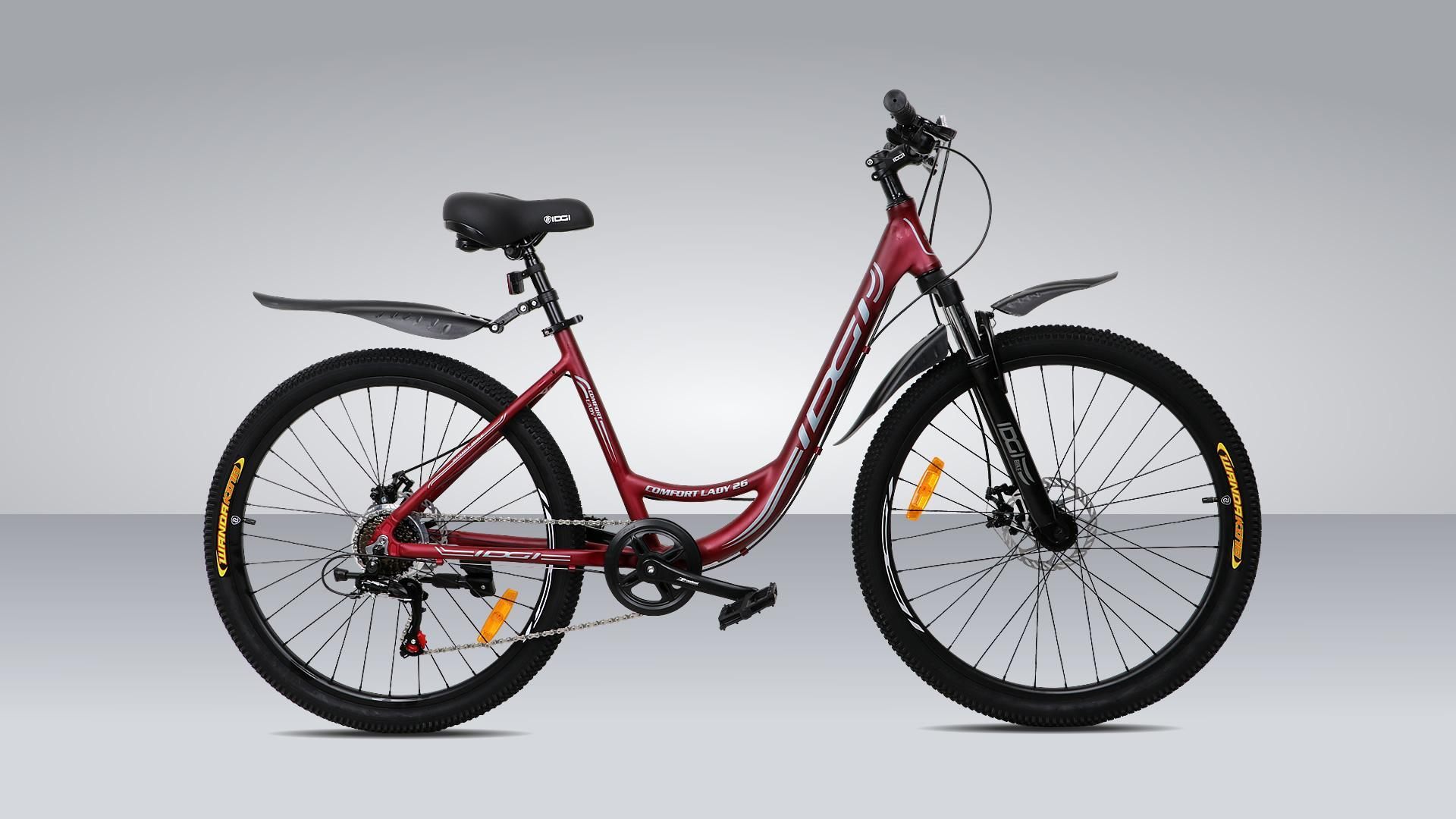 Велосипед IDGI COMFORT LADY 26 Оборудование: SHIMANO, Полированные швы